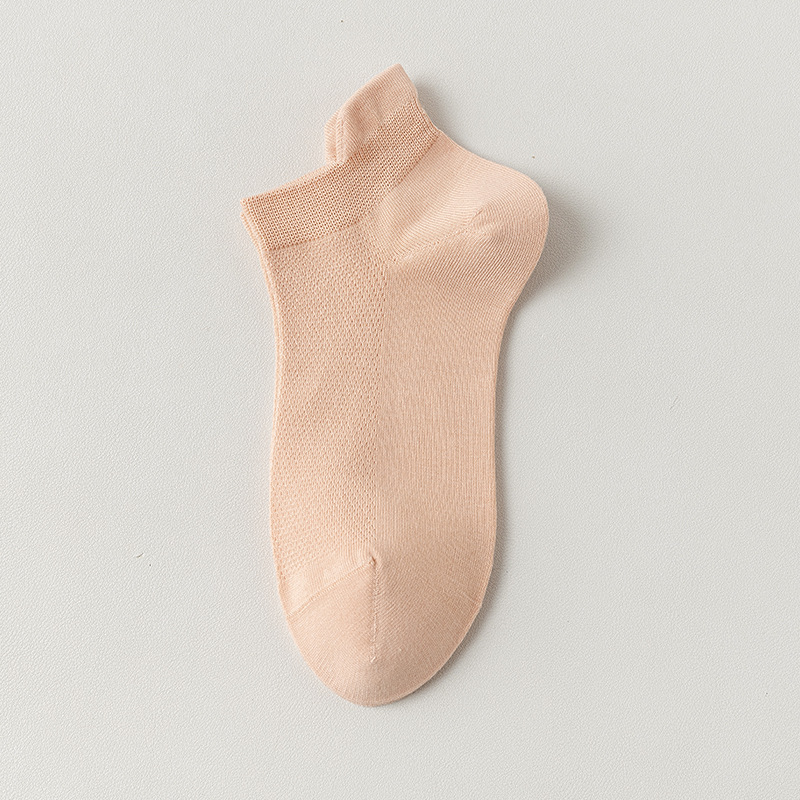 Calcetines, calcetines de algodón, calcetines de barco de mujer, calcetines de algodón de malla delgada de verano, calcetines de mujer sin hueso.
