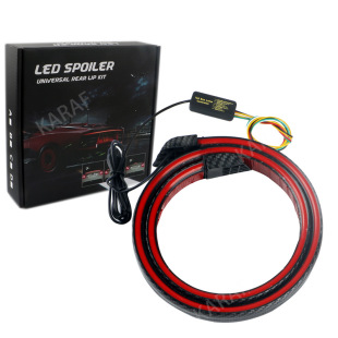 New carbon fiber tail light car modified through trunk tail light LED streamer steering high position light