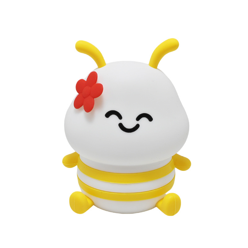 Nuevos productos transfronterizos abejas bater lámpara USB recargable cabezal de cama con lámpara de dormir LED luces coloridas luces de cumpleaños luz de noche