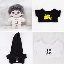 10/15/20cm娃衣棉花娃娃娃衣服权志龙同款演唱会T恤拉布布穿卫衣