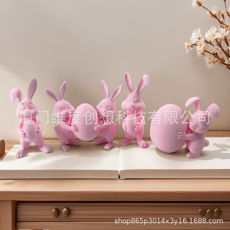Transfronterizo Amazon nuevo juguete de impresión 3D huevo de Pascua huevo de conejo combinación de adornos de regalos de vacaciones