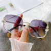 Square fashionable sunglasses, sun protection cream, retro glasses, 2021 collection, Korean style, fitted, UF-protection