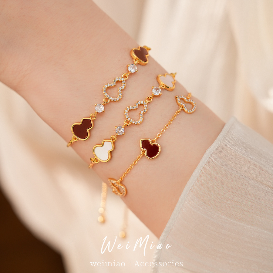 18 quilates de oro verdadero electron-combustible marita fritalia calabaza pulsera ligera pulsera de lujo nicho temperamento exquisito joyas de pulsera