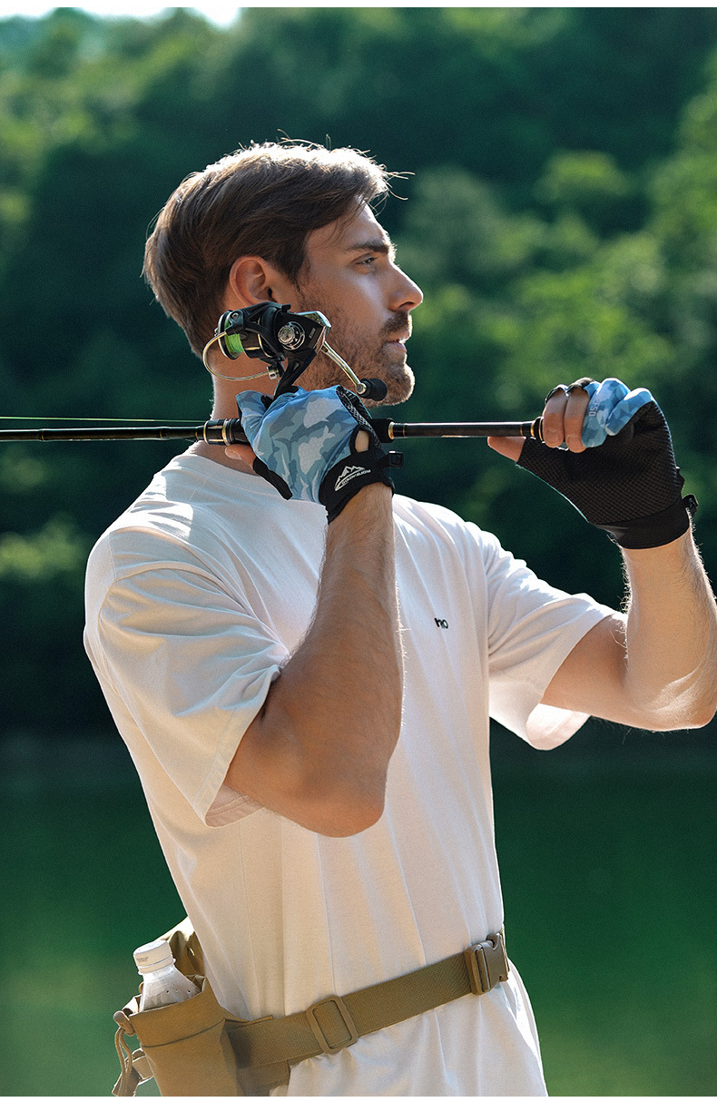 Sport all'aria aperta, fitness, guanti da ciclismo, escursionismo, antiscivolo, traspiranti, protezione solare, perdite dalle dita, touch screen_voghion.com