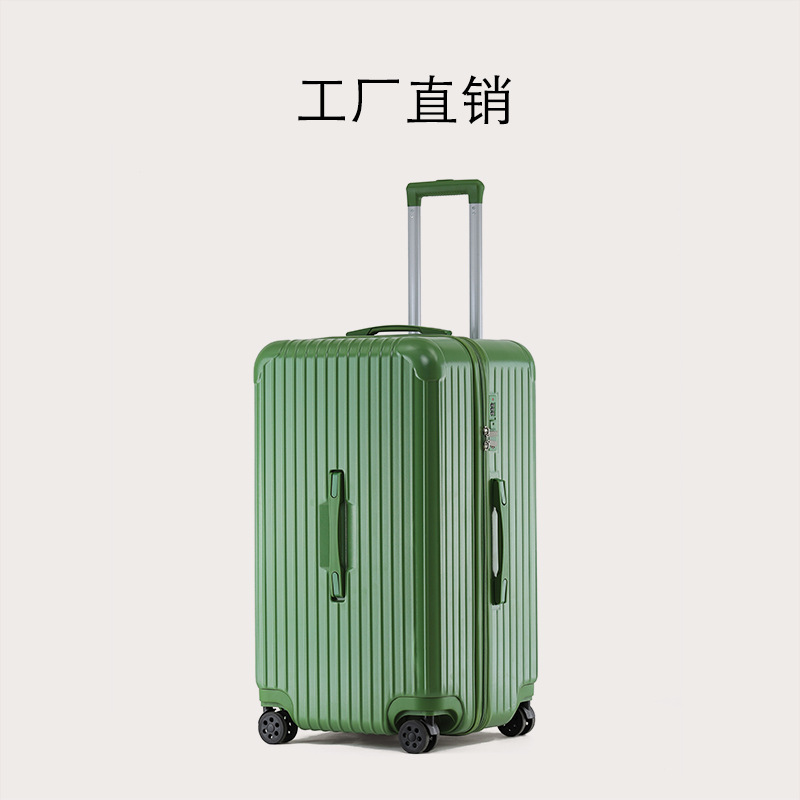 De alta apariencia de gran capacidad engrosada cremallera equipaje carro equipaje de viaje 24 pulgadas 26 pulgadas universal rueda de cuero caso para las mujeres