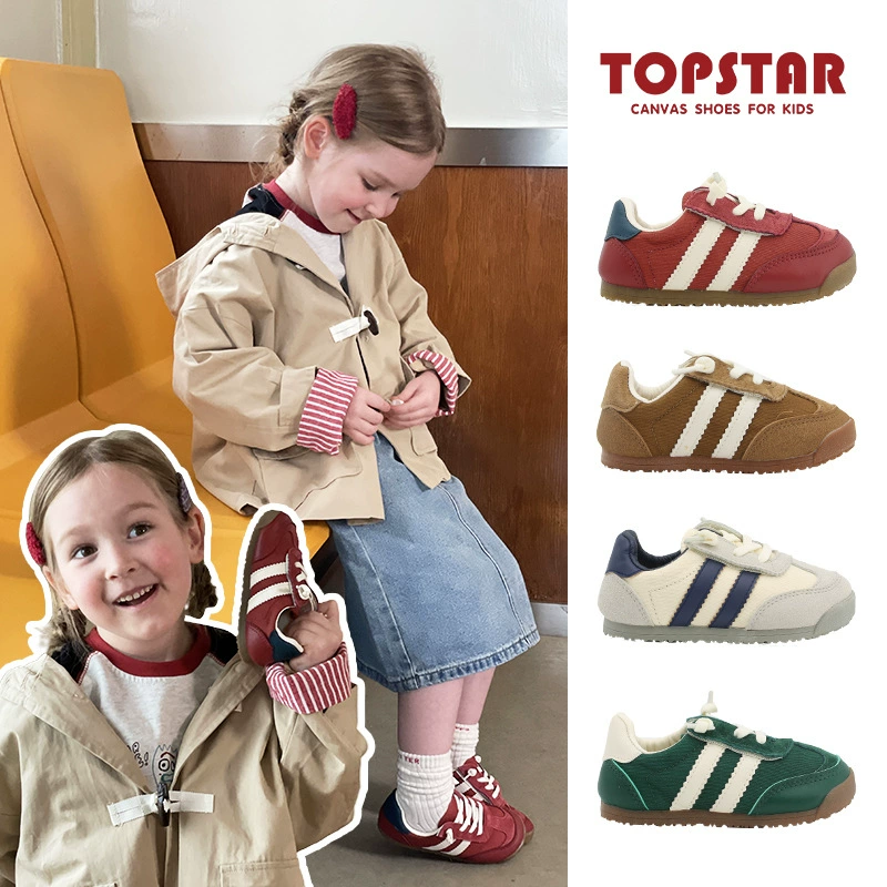 TOPSTAR Весенняя новая мягкая подошва детская спортивная обувь детский сад ретро детская обувь Аган 1653