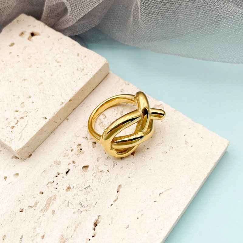 Fashion Geometric Stainless Steel Plating Rings 1 Piece