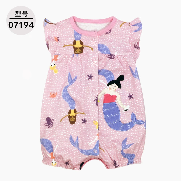 Детский комбинезон с короткими рукавами (Carterbaby), унисекс хлопковая ткань улитка, размеры 6–24M