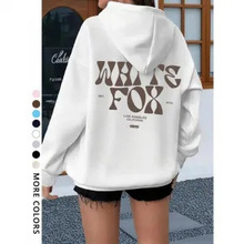 2025跨进亚马逊TK欧码爆款现货WHITE FOX连帽卫衣欧美女潮牌卫衣