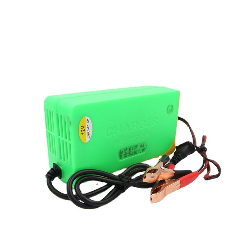 12V6A反接短路保护轿车电瓶20-60AH电瓶充电机智能稳定稳压