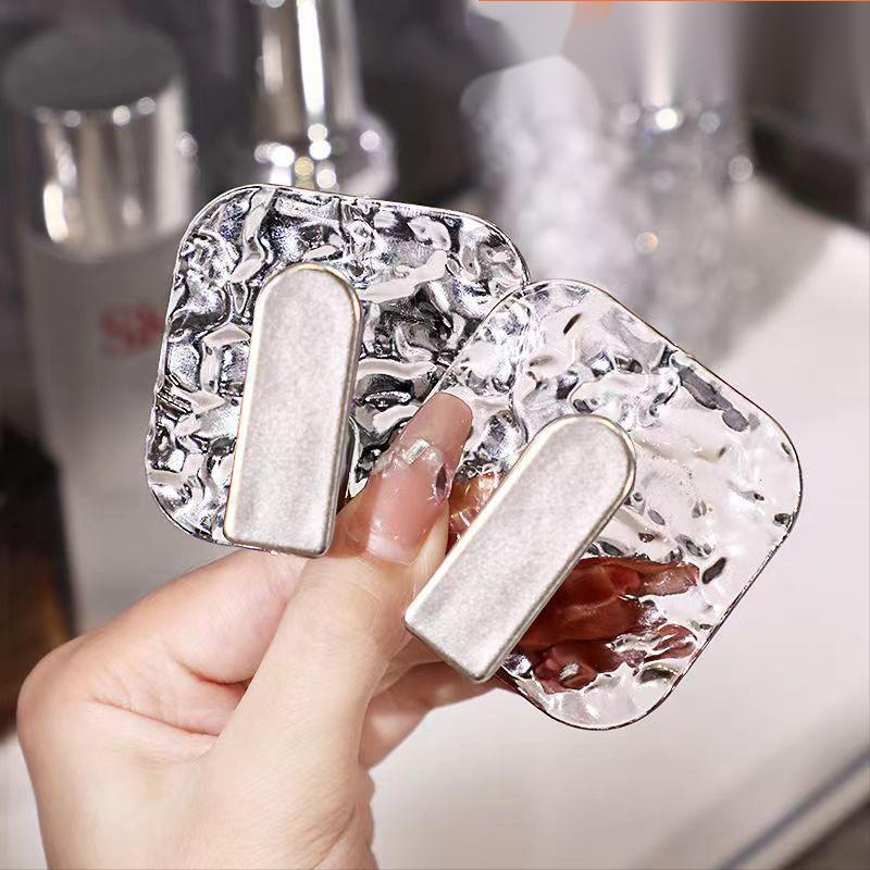 Light Luxury Acrylic Bathroom Hook Non-perforated Door Rear Seamless Strong Adhesive Bathroom Wall Clothes Adhesive Cage