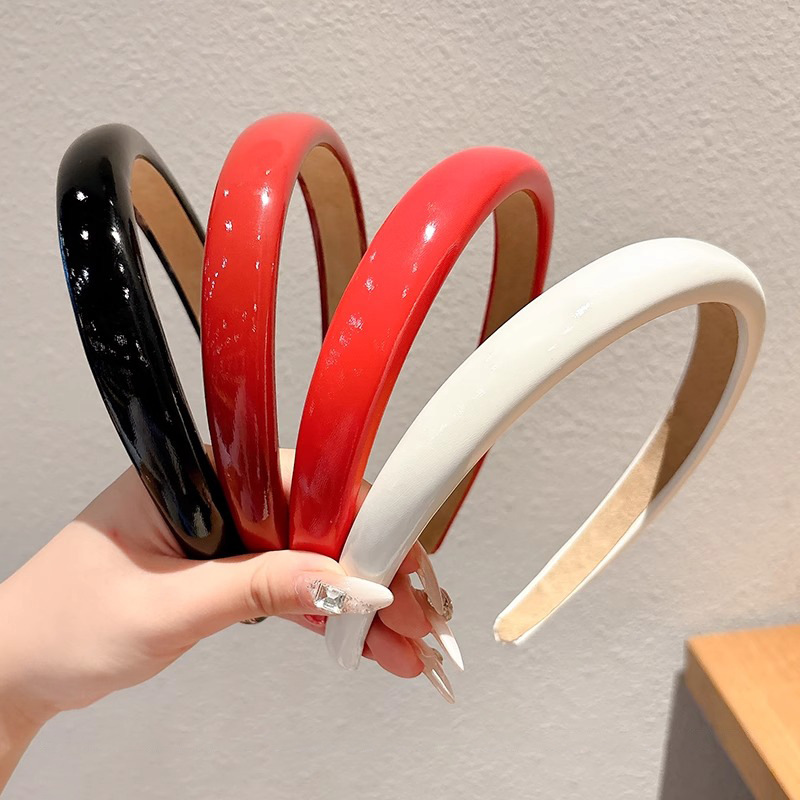 Corea del Sur Anchorage banda de cabello rojo lavado de cara banda de cabello de borde ancho temperamento tocado de cabello de alto cráneo paquete de cabello no estrangulación mujer