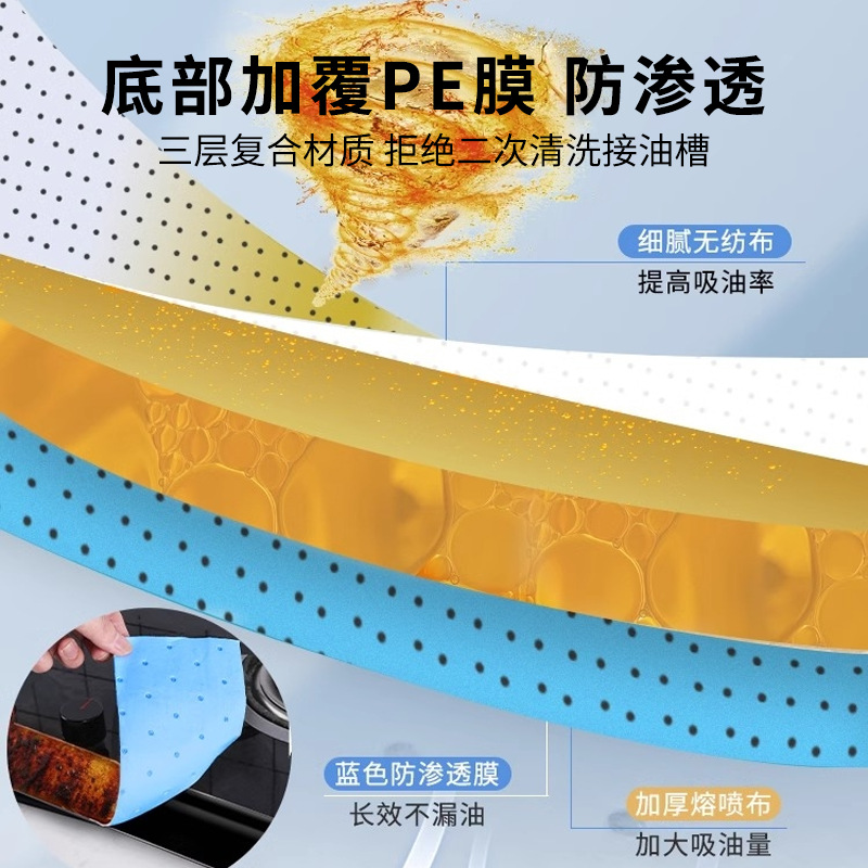 Campana extractora general Campana extractora de succión lateral de algodón absorbente de aceite Tanque de aceite Almohadilla de aislamiento de manchas de aceite Fieltro absorbente de aceite engrosado
