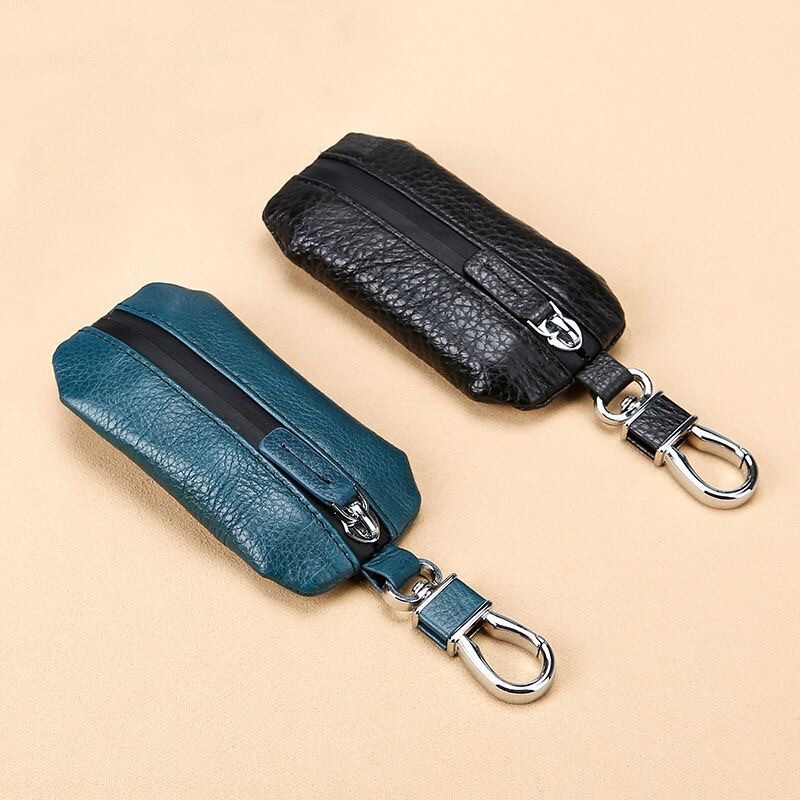First-Layer Cowhide Car Key Case, High-End Key Pouch for Men, Universal Car Key Pouch with Zipper, Women's Storage Bag with a Premium Feel First-Layer Cowhide Car Key Case, High-End Key Pouch for Men, Universal Car Key Pouch with Zipper, Women's Storage Bag with a Premium Feel