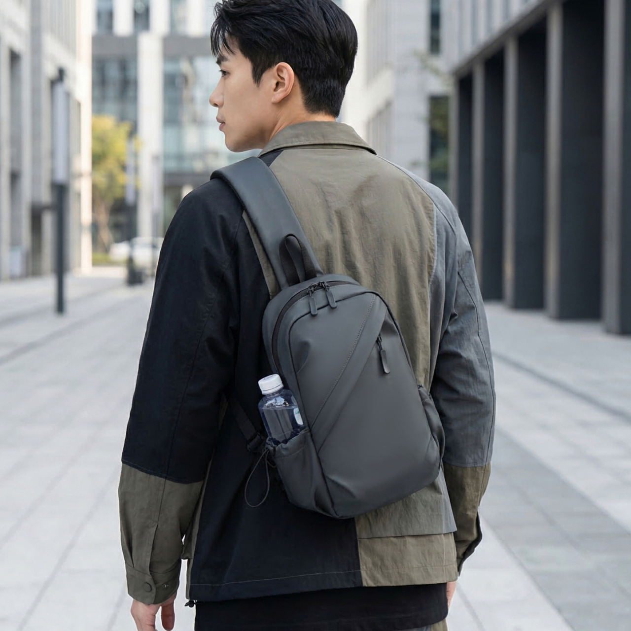 Cross-Border New Model In-Stock Chest Bag, Large Capacity, Fashionable, Waterproof, Korean Style, Travel, Leisure, Sports, Men's Crossbody Bag