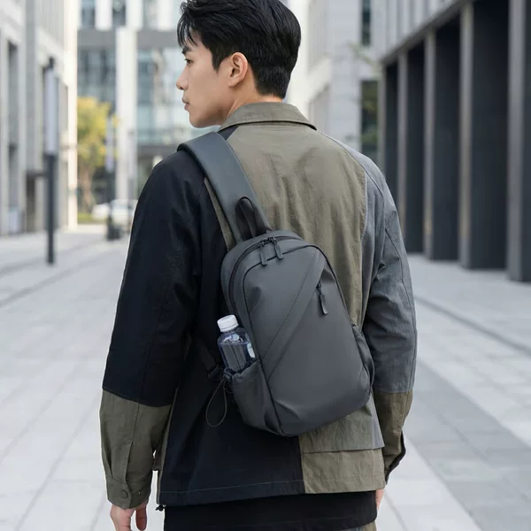Cross-Border New Model In-Stock Chest Bag, Large Capacity, Fashionable, Waterproof, Korean Style, Travel, Leisure, Sports, Men's Crossbody Bag