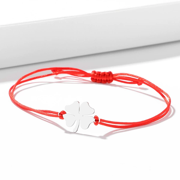 Steel red rope bracelet