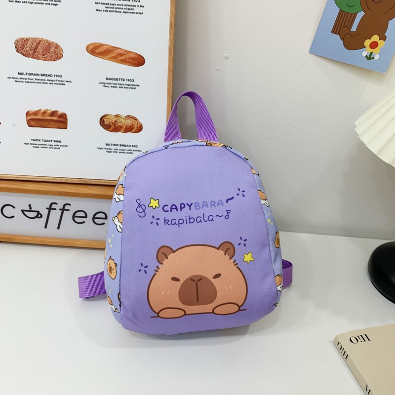 2025 nueva mochila infantil Capibala mochila para niños y niñas caricatura encantadora mochila escolar de moda