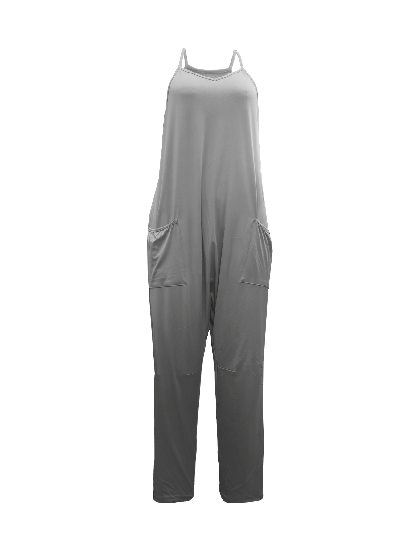 2285 estilo de estación independiente, pantalones de Amazon para mujeres europeas y americanas, tirantes de bolsillo, monos sueltos, mujeres