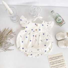婴儿衣服连体衣夏装可爱超萌外出爬服哈衣夏天儿包屁无袖薄款爬服
