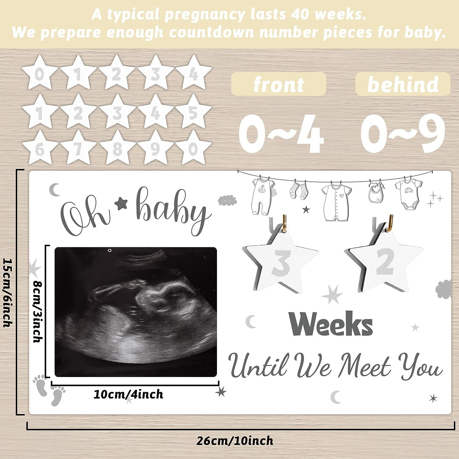 Recién nacido nacimiento hito foto conmemorativa de madera marco de fotos dormitorio sala de estar decoración marco de fotos bebé crecimiento disciplina