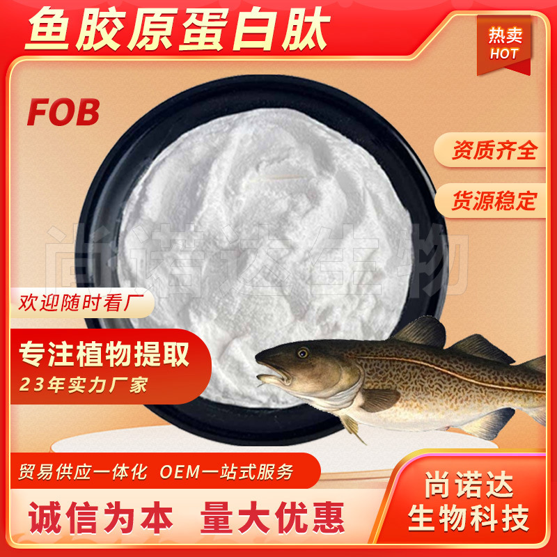 Fish Collagen Peptide 98% Small Molecule Active Oligopeptide Food Raw Material Wholesale Cod Collagen Peptide