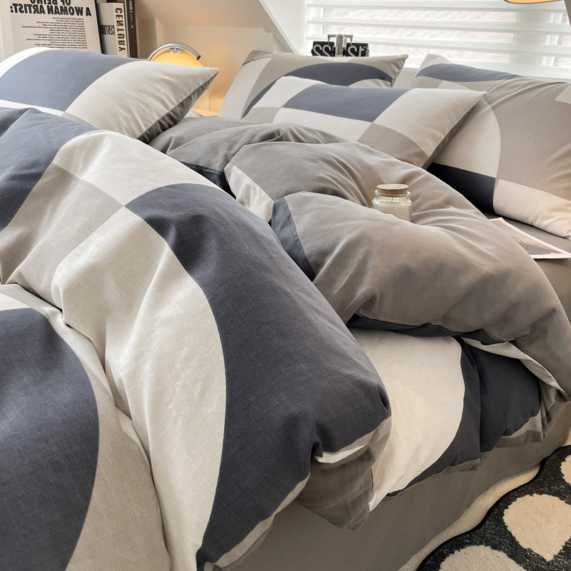 Nordic Style Cotton Bedding Set For Single Bed And Double Bed_voghion.com