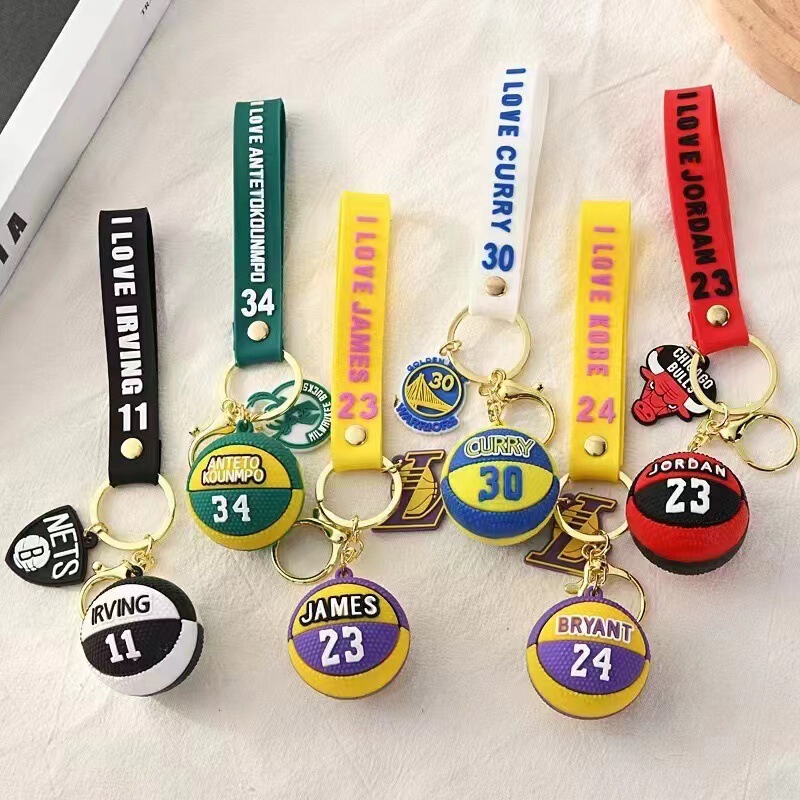 Creative Mini Basketball Keychain Small Pendant Exquisite Souvenir Basketball Keychain Bag Accessory Pendant Wholesale