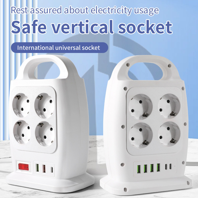 USB TYPE-C tipo torre de escritorio vertical portátil estratificado de doble cara placa de enchufe de enchufe europea