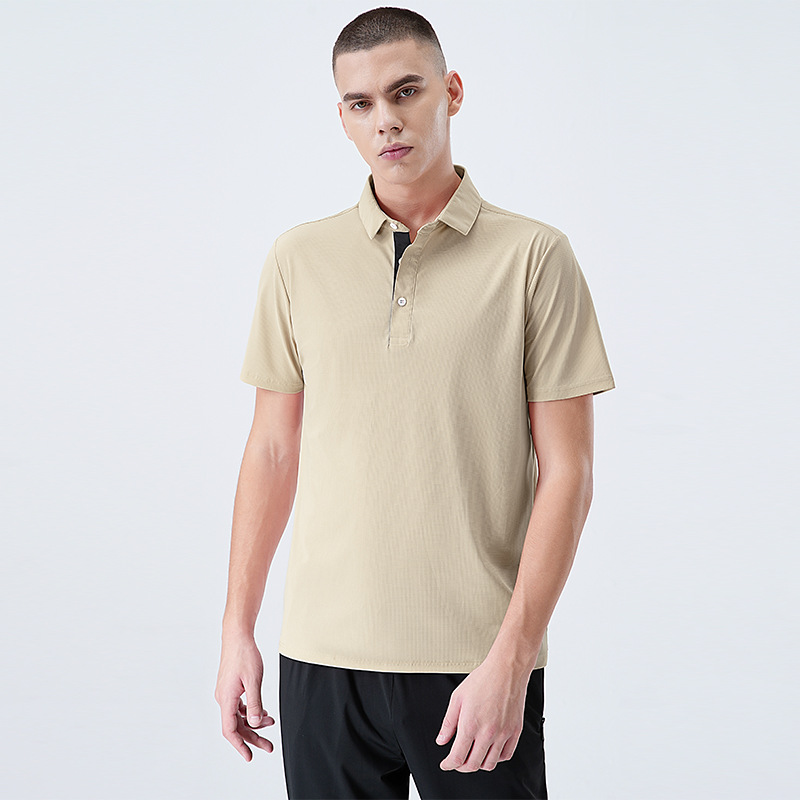 2025 nuevo estilo de secado rápido al aire libre clásico de color sólido polo hombre ropa de secado rápido transpirable antiarrugas camiseta casual mangas cortas