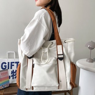 Capacious one-shoulder bag, shoulder bag, laptop, for students