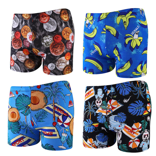 Men's Anti-Embarrassment Swim Trunks, Adult Plus Size Quick-Dry Swim Trunks, Relaxed Fit Men's Swim Shorts for Hot Springs
