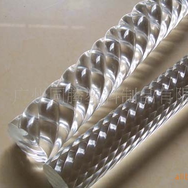 供应压克力螺纹棒/线条棒/装饰用外棒/透明棒/颜色棒/内置线条棒