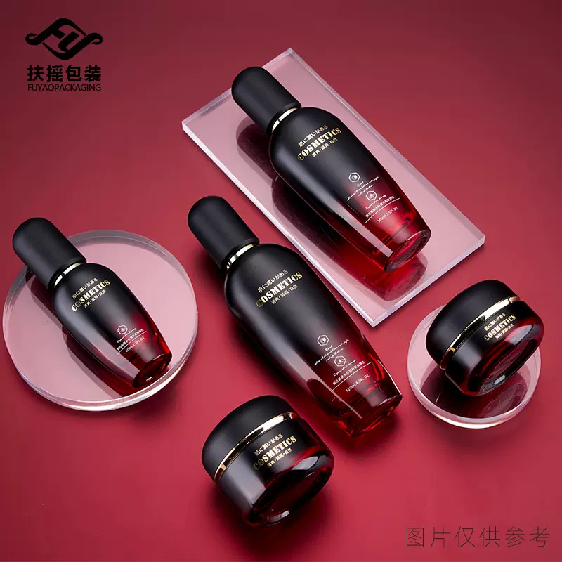新品化妆品包装玻璃瓶甜心30g50g膏霜瓶护肤品按压喷雾乳液空瓶子