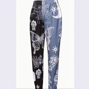 Cross-Border Autumn and Winter Fashion Digital Print Women's Pants, Hot-Selling on Temu, Casual Sports Thickened Sweatpants with an Elegant and Graceful Style