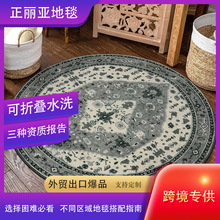 地毯客厅跨境圆形水洗底仿羊绒地毯波斯风桌椅吊篮装饰地毯现货