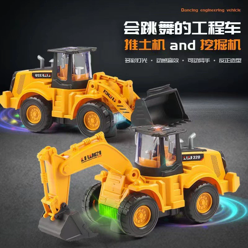 Electric excavator for boys, universal realistic toy car, Birthday gift