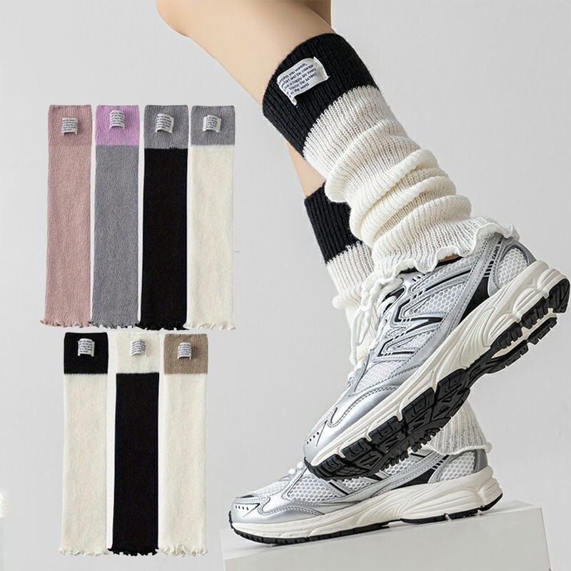Factory direct supply foreign trade new socks Japanese contrast color socks ins wind cloth standard pile socks autumn and winter socks
