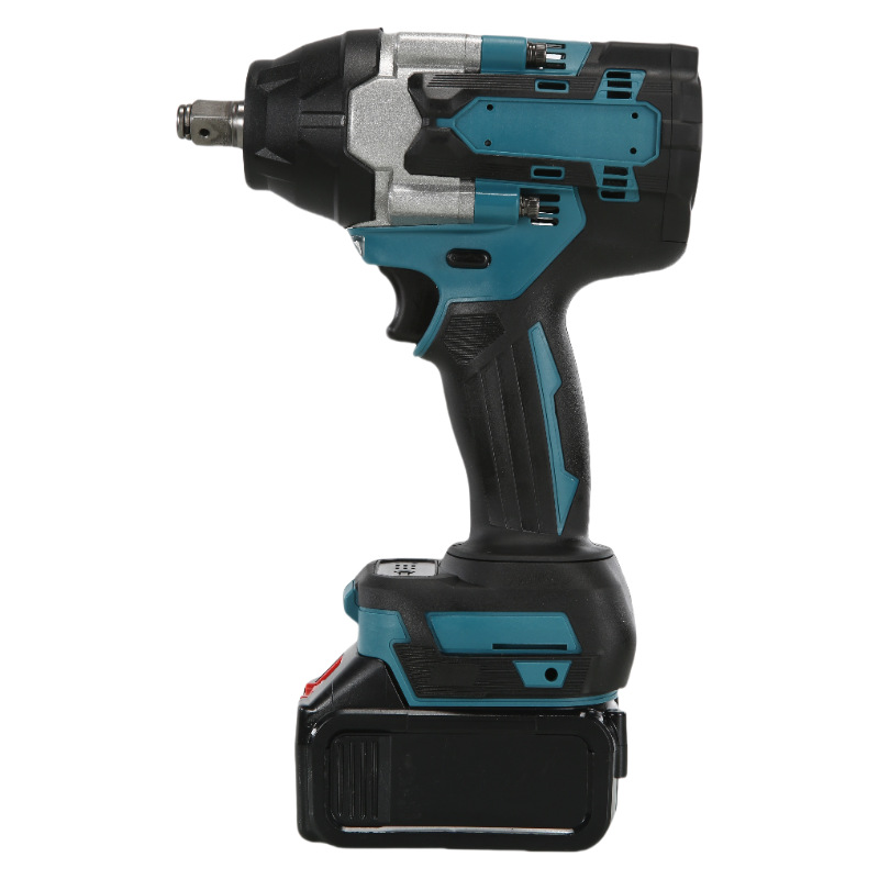 Llave eléctrica de gran torsión, reparación de automóviles pesada, llave de impacto eléctrica de litio sin escobillas, marco, llave de tornillo eléctrica