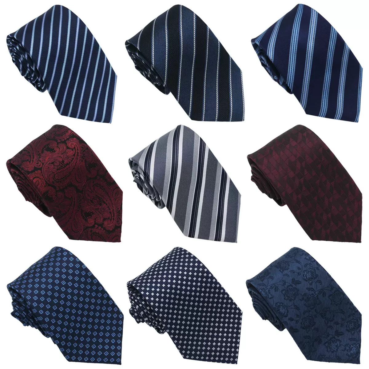 厂家现货男士真丝领带手打款8cm 职业正装商务桑蚕丝领带色织提花