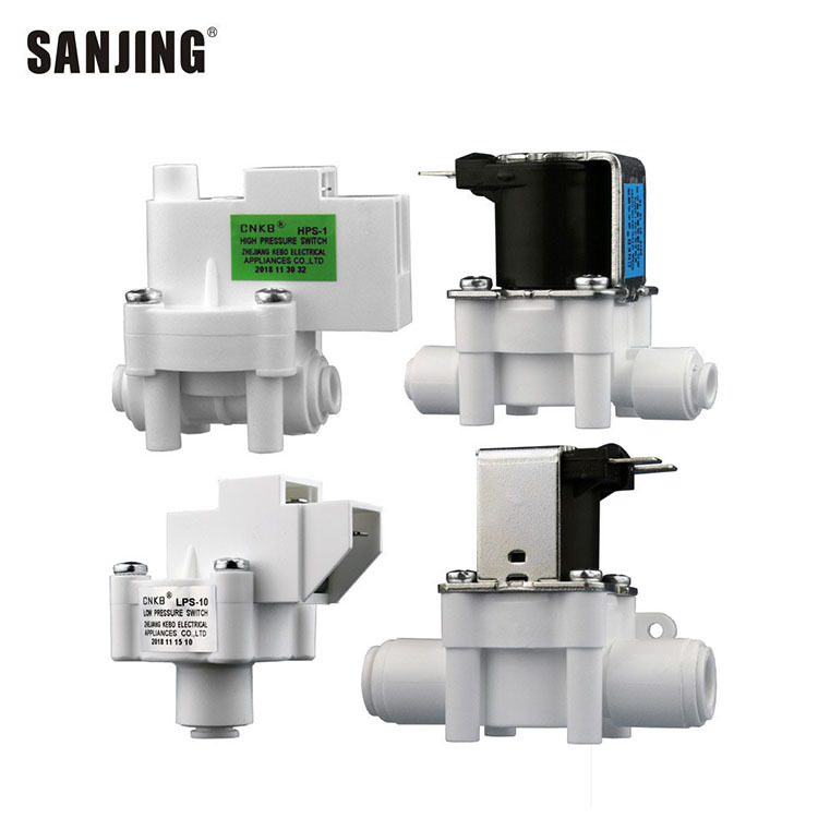 CNKB Kebo válvula de solenoide de entrada de agua RO accesorios de la máquina de agua pura interruptor de baja presión de alta presión 18S lavado Válvula de aguas residuales