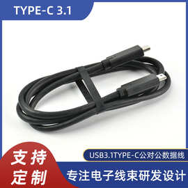 USB3.1Type-C公对公无空PIN片10Gen2PD100W5A快充数据线直供