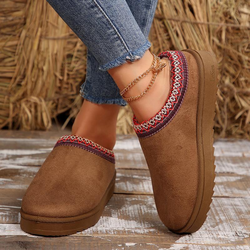 G 24217 Snow Boot Slippers Lace Plush Snow Boots Slippers Cross-Border Foreign Trade Agent
