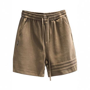 Three Bar Design High-end Heavy Sports Casual Shorts Men's Pants Summer Loose Pants American Swept Pants