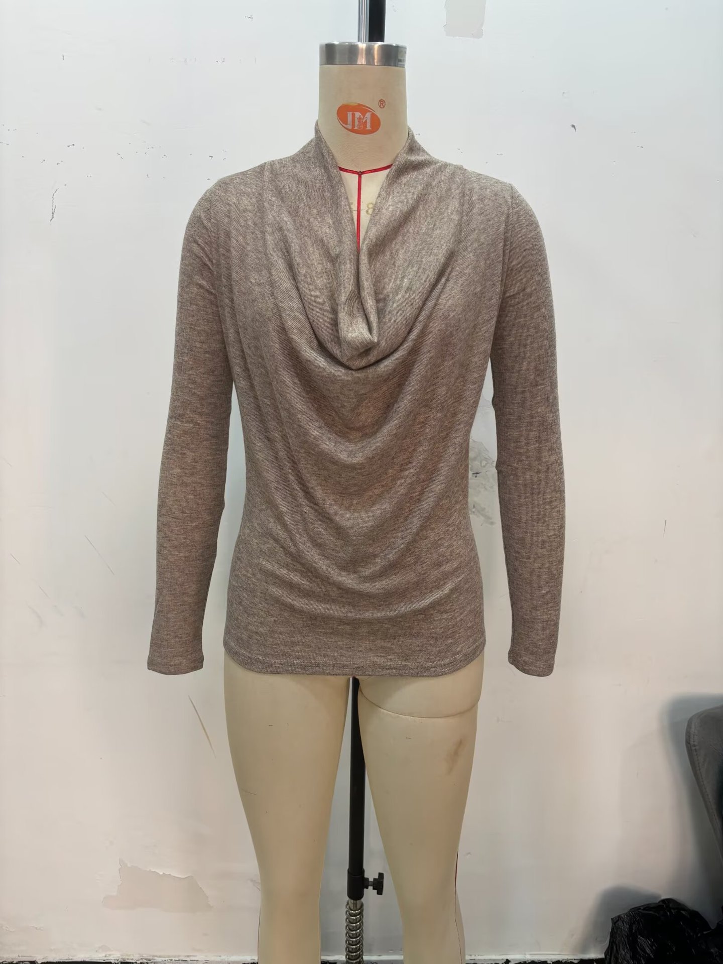 ng2510292 Cross-border European And American Women's Clothing, Popular On , Lyocell Draped T-shirt_ecoleips.com