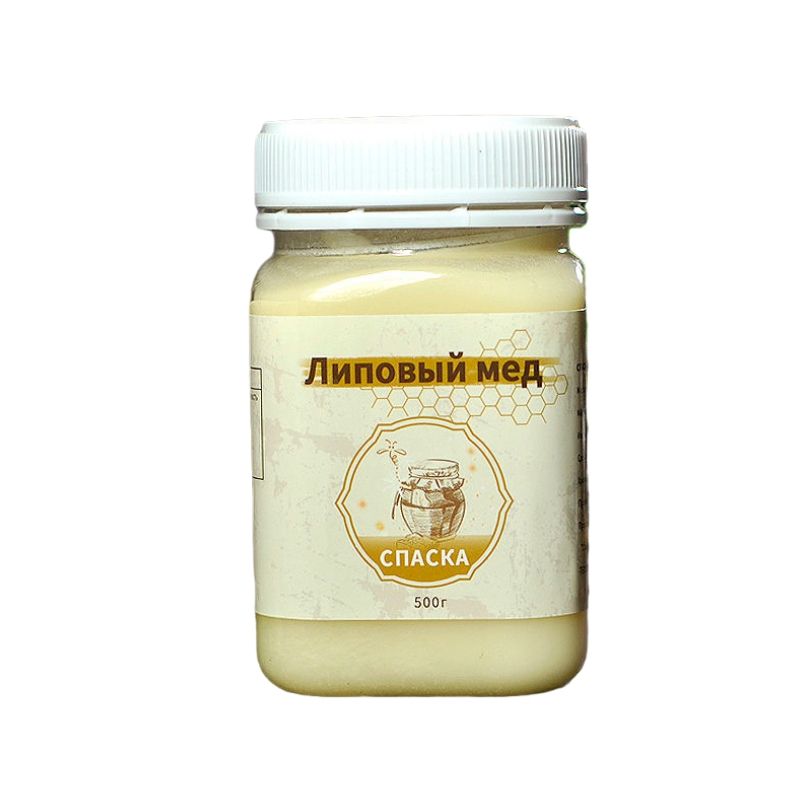 작은 흰색 린든 꿀병 500g