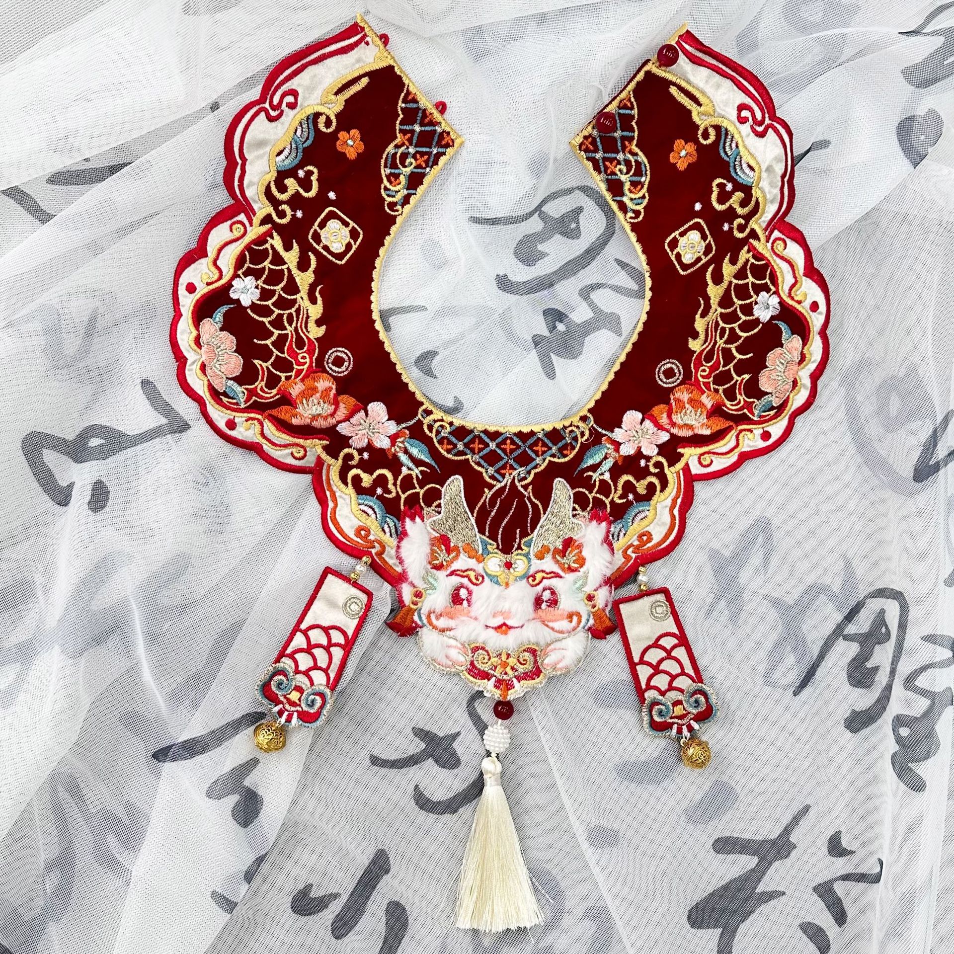 Niños Hanfu cuello bordado nube hombro exquisito nuevo estilo chino campana LiuSu Año Nuevo Hanfu falda de cara a caballo vestido festivo image 1