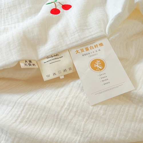 Export Category A Baby Grade Pure Cotton Double Layer Gauze Summer Cool Blanket Children 100% Cotton Soybean Air Conditioning Blanket Summer Blanket Spring and Autumn Thin Blanket