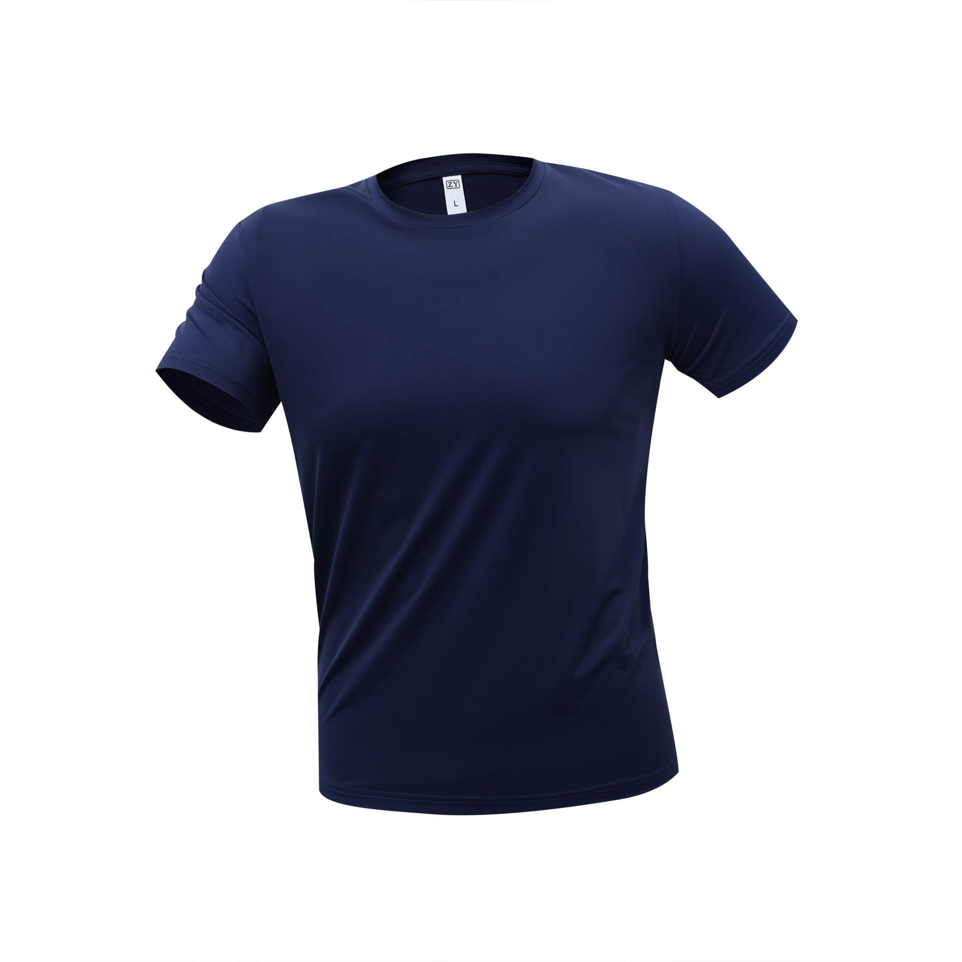 Deportes de alta gama protector solar sudor de manga corta de verano camiseta de seda de hielo ropa de trabajo deportiva de secado rápido camiseta de cuello redondo personalizada