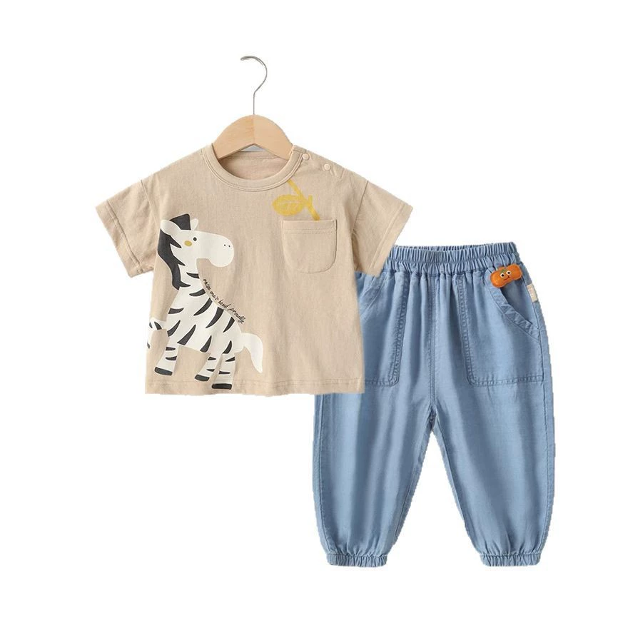 Mosquito repellent, set, summer children's summer clothing for leisure, with short sleeve, children's clothing